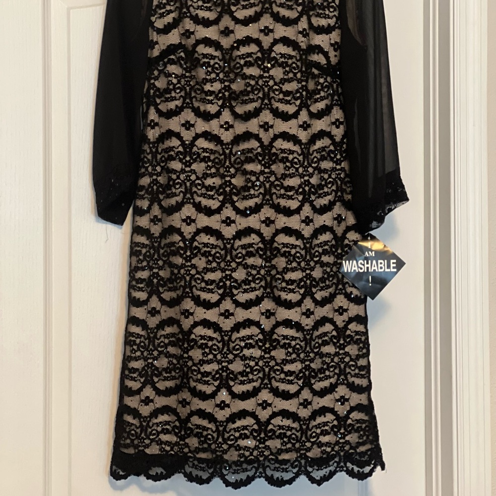 Beautiful black lace sequin dress